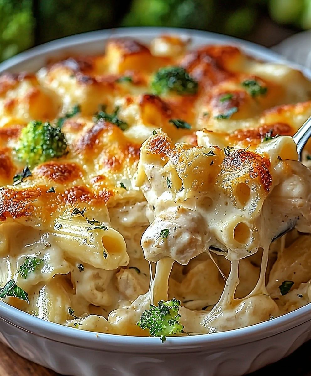 Chicken Alfredo Bake
