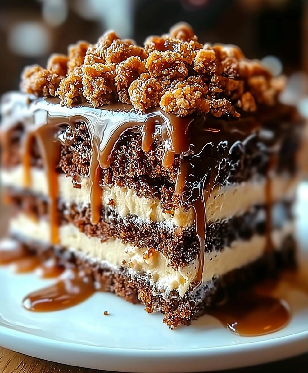Caramel Toffee Crunch Cake