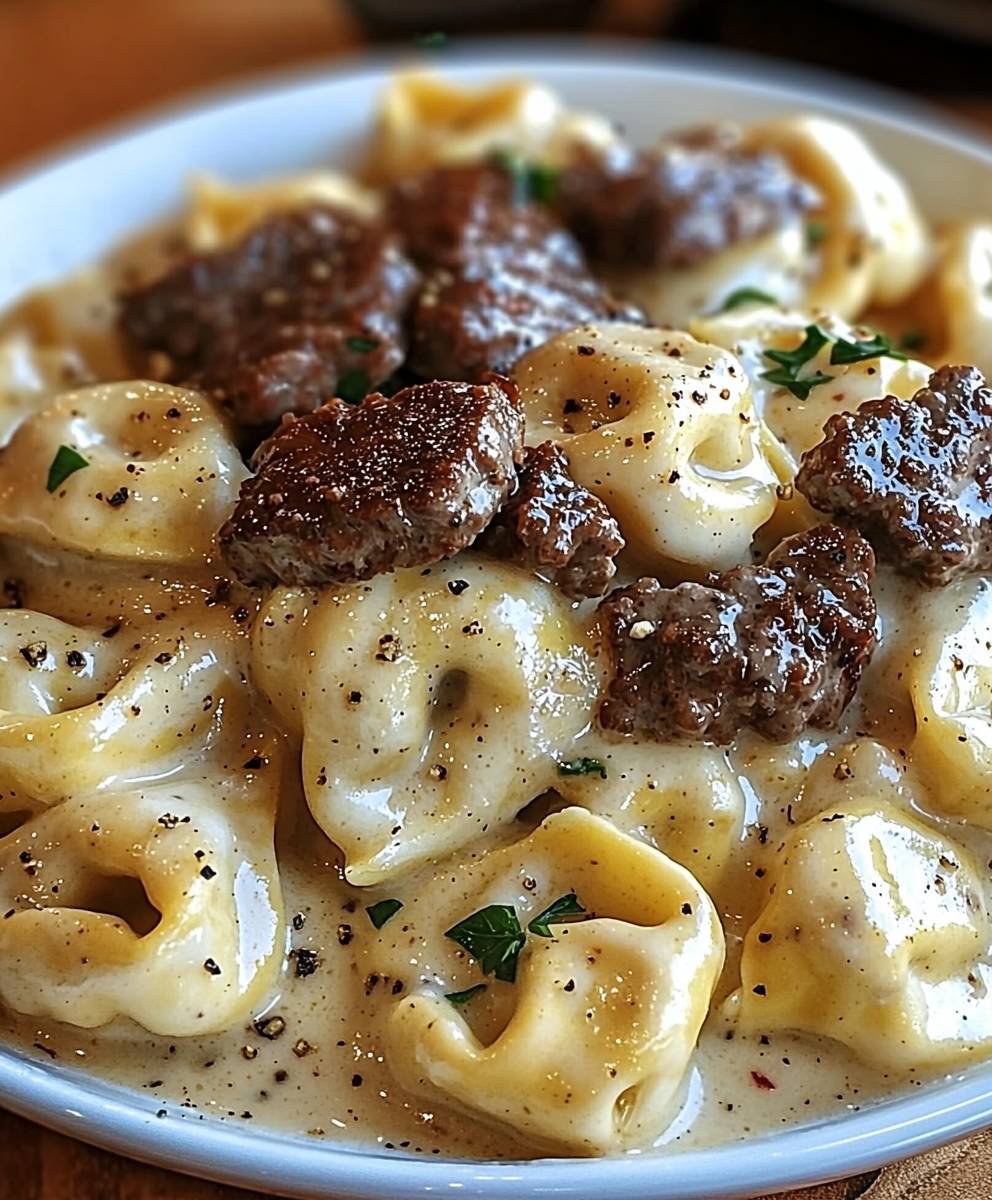 Cheesesteak Tortellini Dish