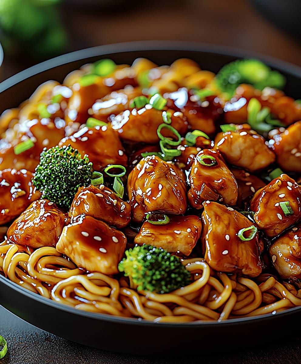 Chicken Teriyaki Noodles Dish