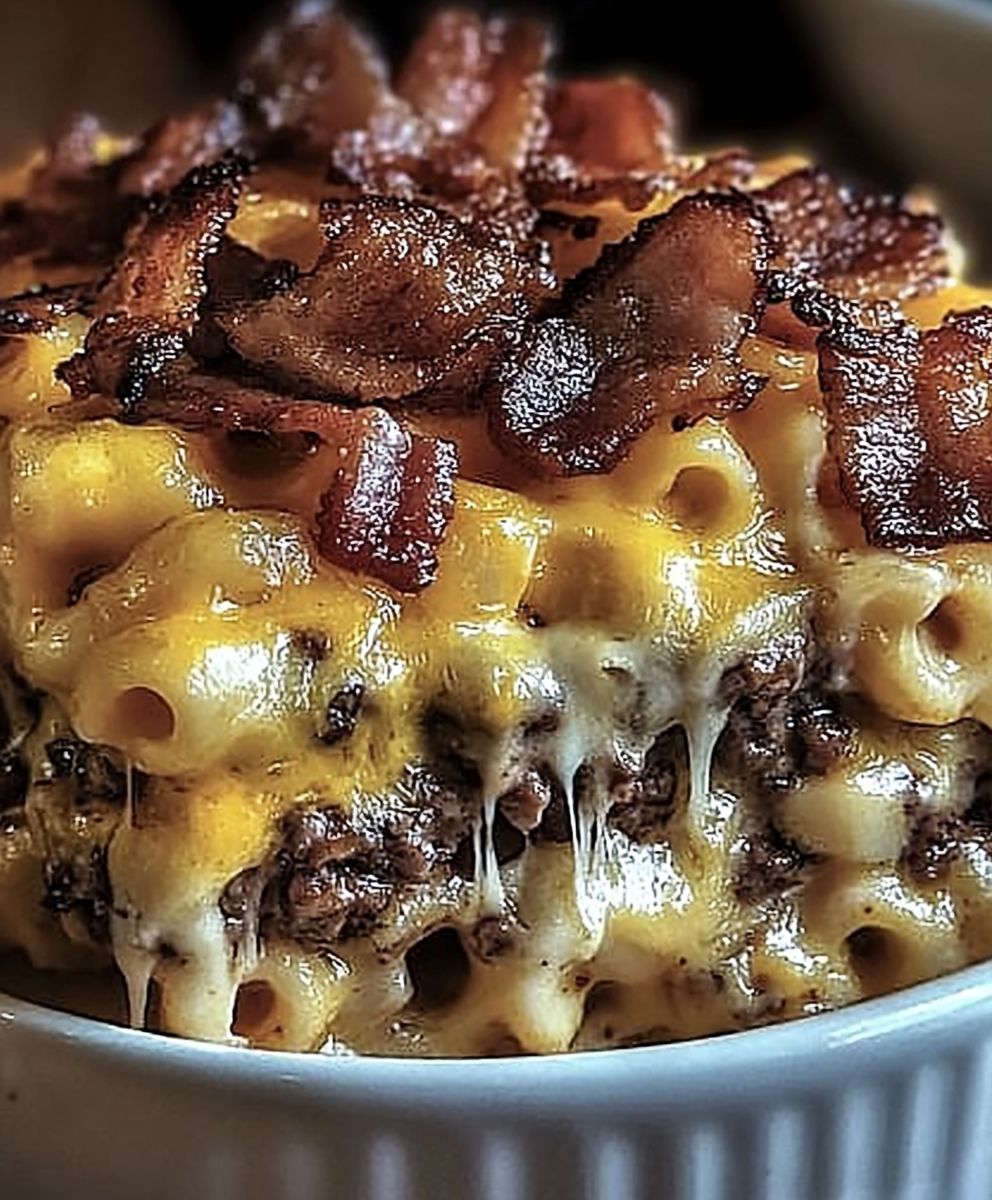 BBQ Bacon Cheeseburger Casserole