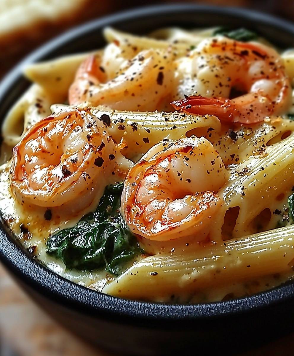 Cheese Shrimp Penne Pasta