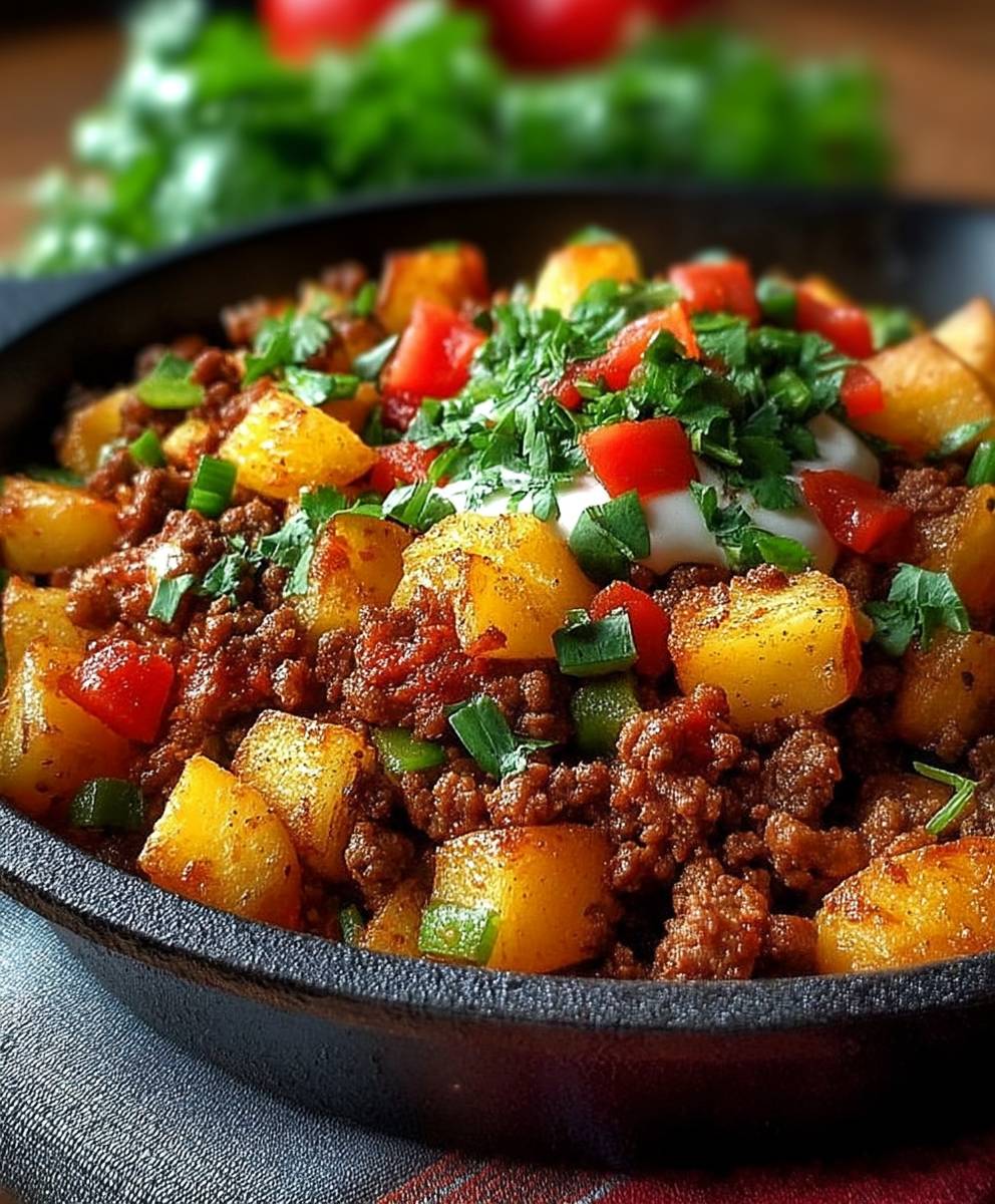 Mexican ground beef skillet