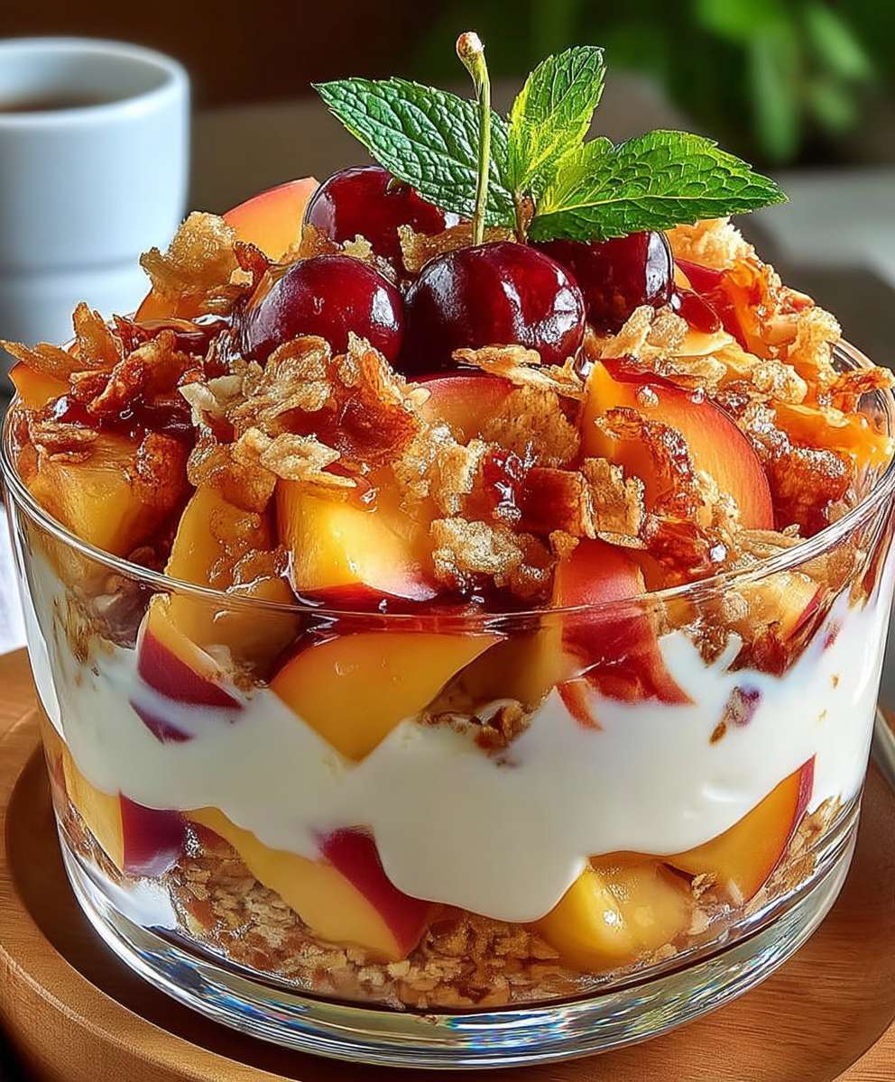 Peach cobbler cheesecake salad
