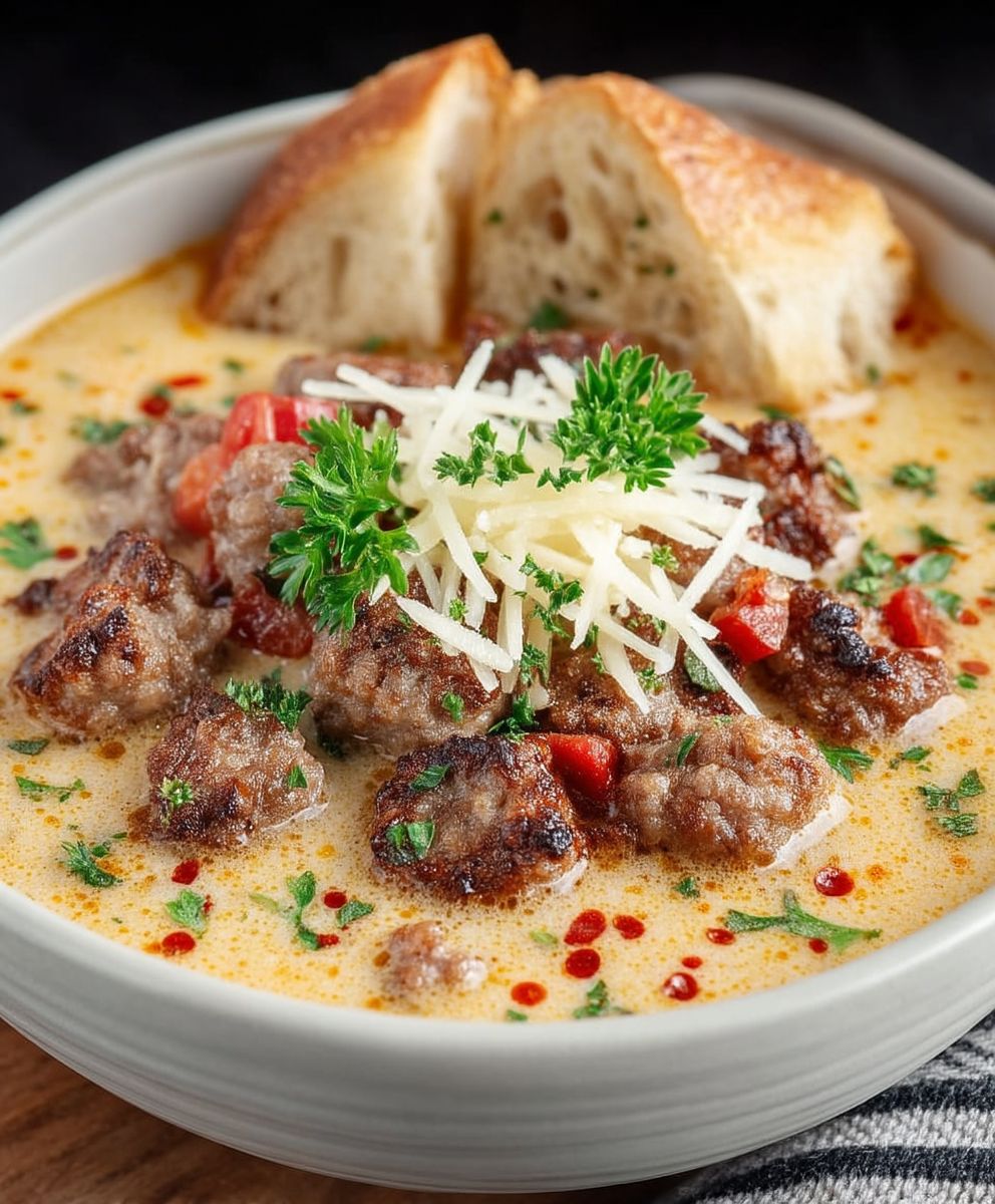 Parmesan Italian Sausage Soup