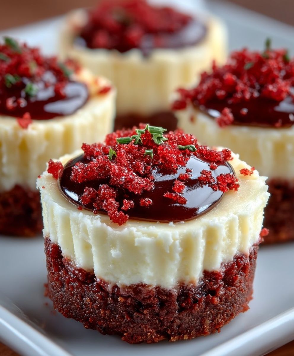Red Velvet Mini Cheesecakes