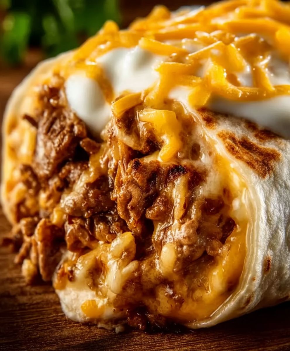 Beefy Melt Burrito