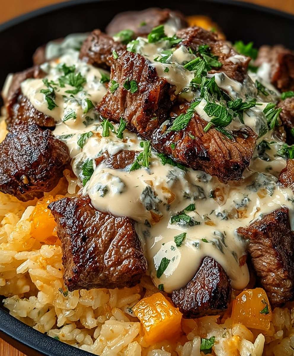 Steak Queso Rice
