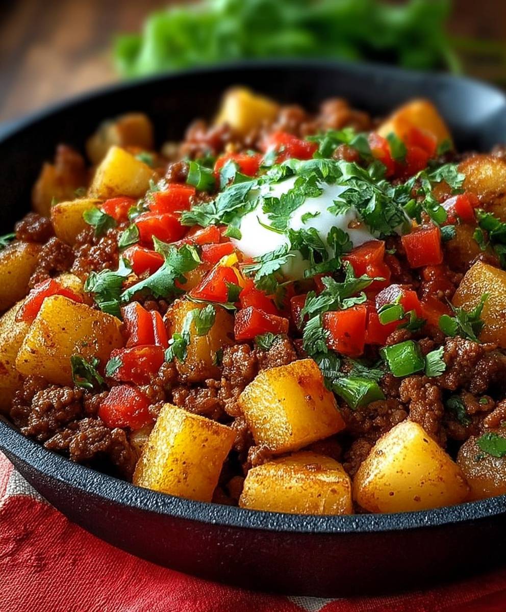 Mexican ground beef skillet
