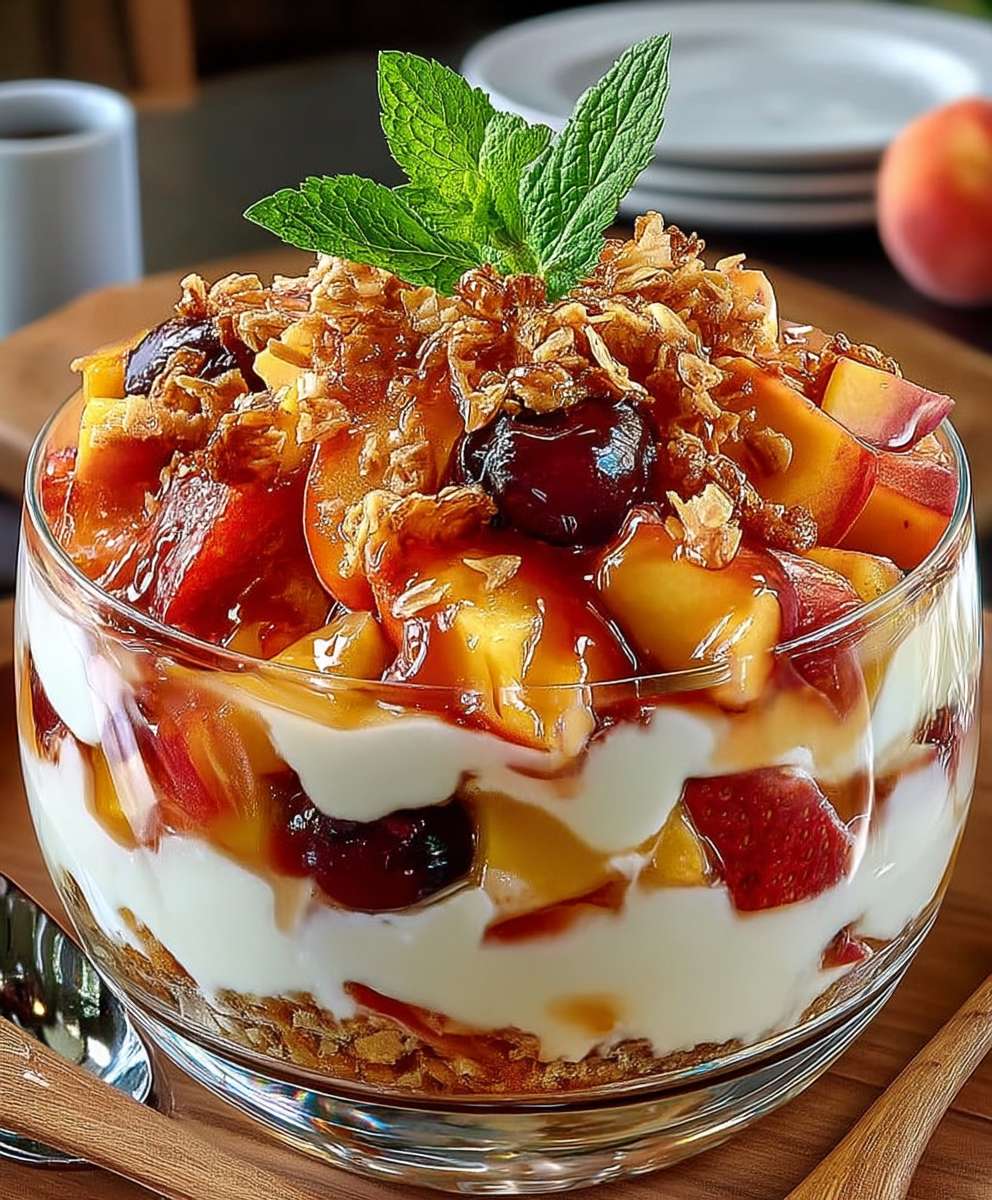 Peach cobbler cheesecake salad