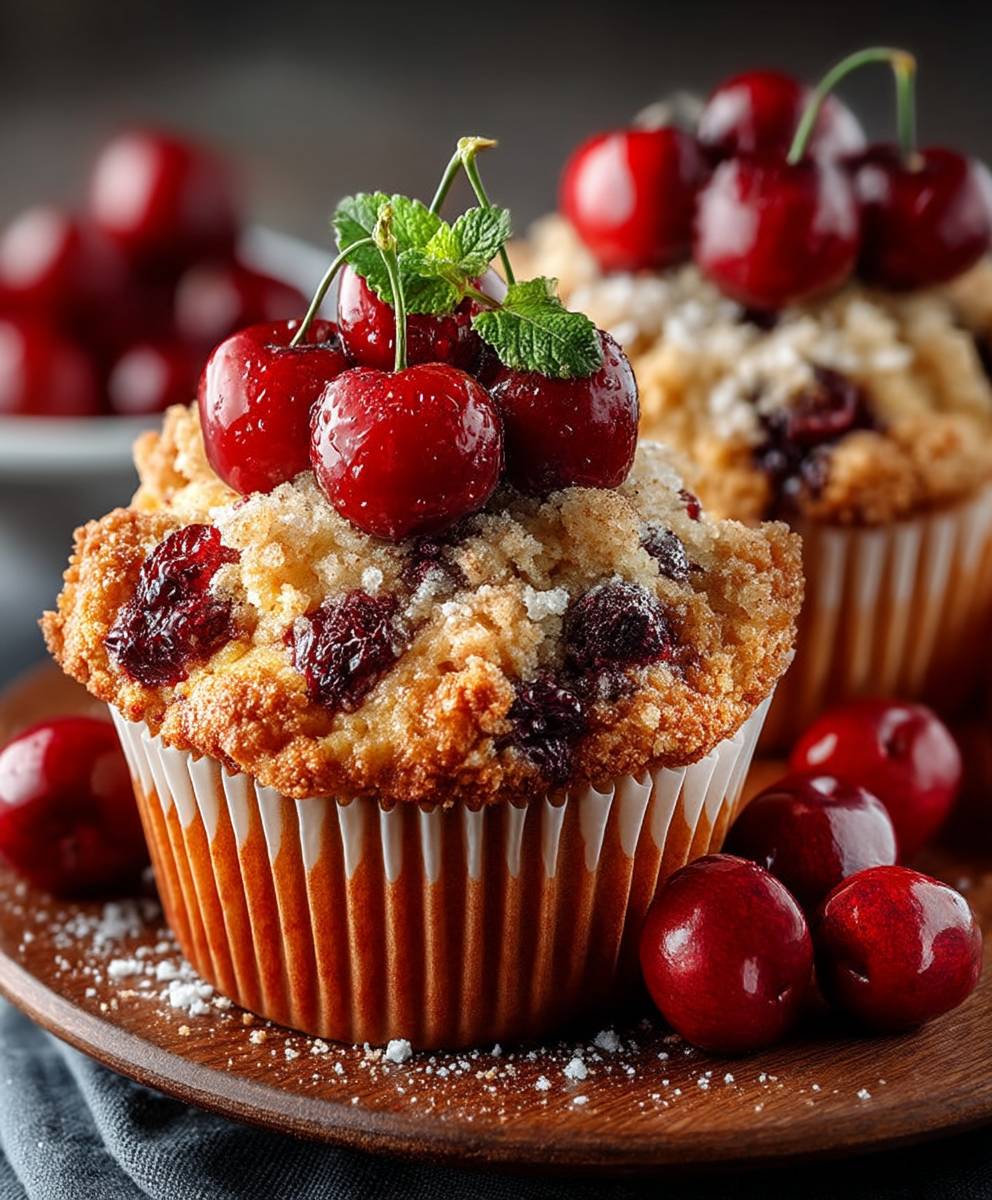 Cherry Cobbler Muffins