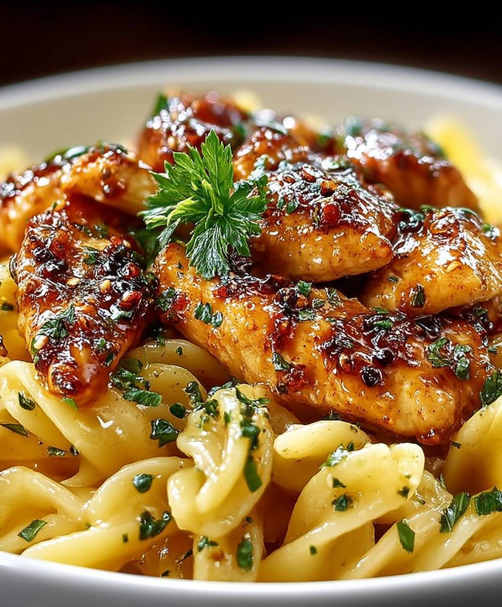Honey pepper chicken pasta