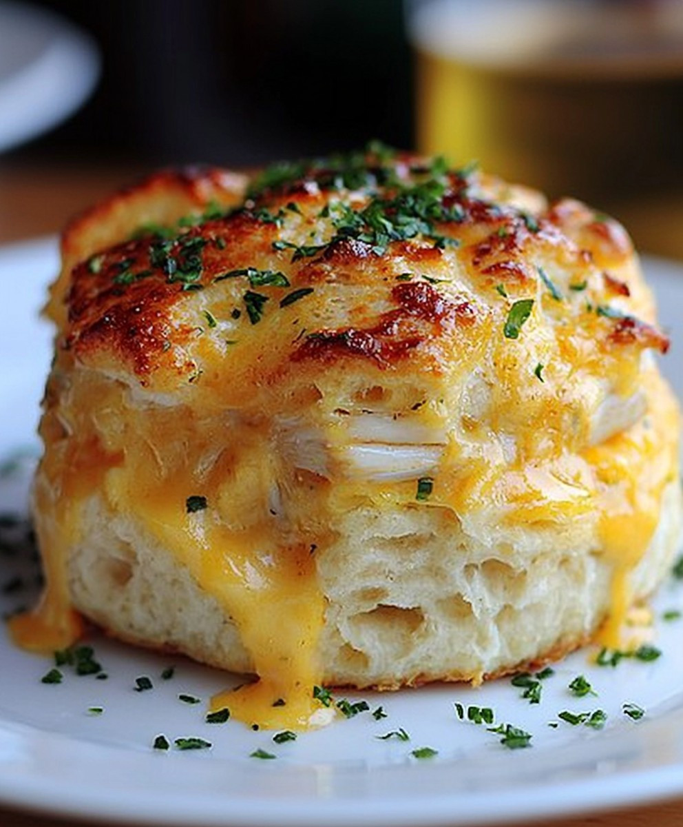 Crab Stuffed Cheddar Bay Biscuit