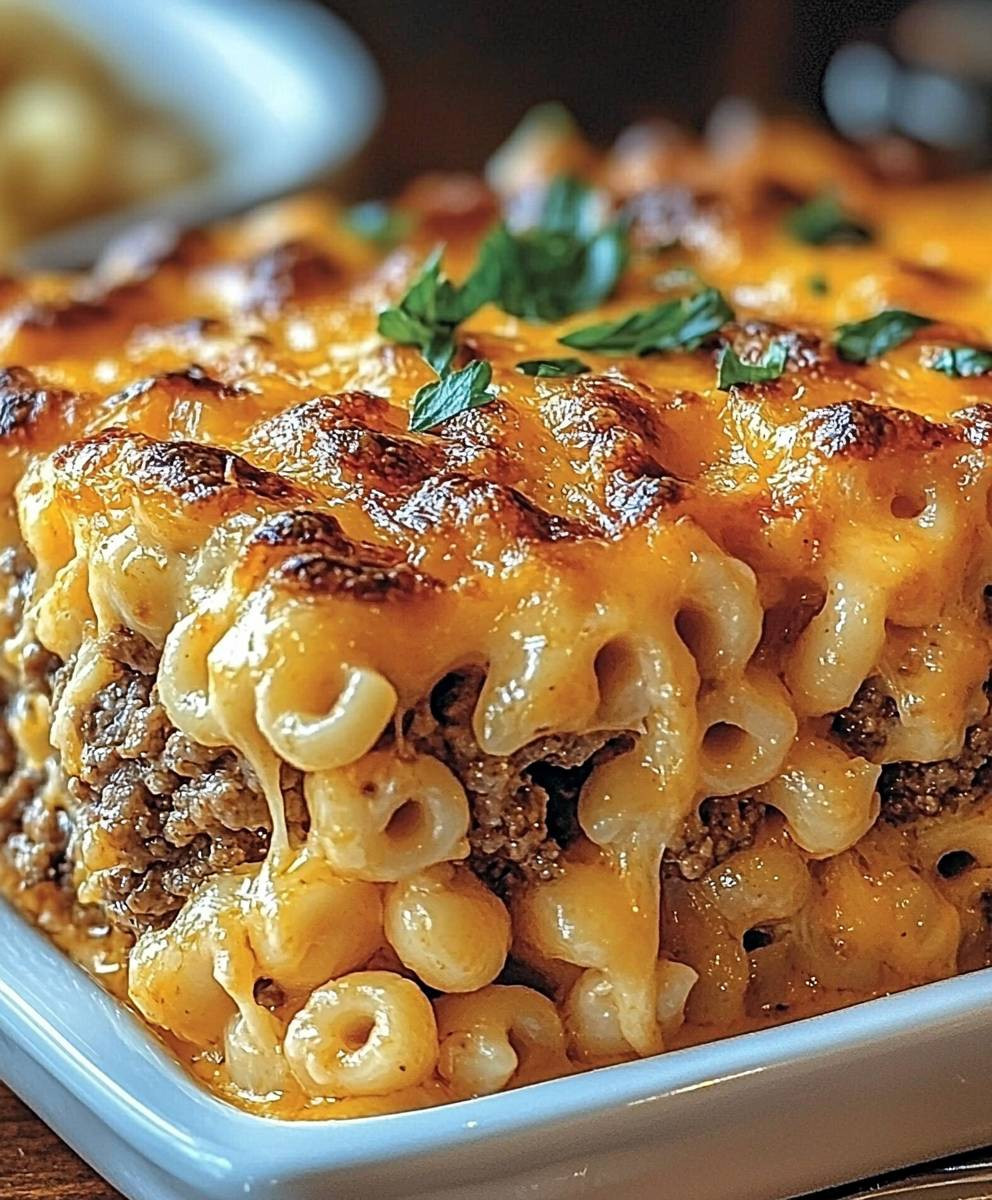 Mac and Cheese Meatloaf Casserole