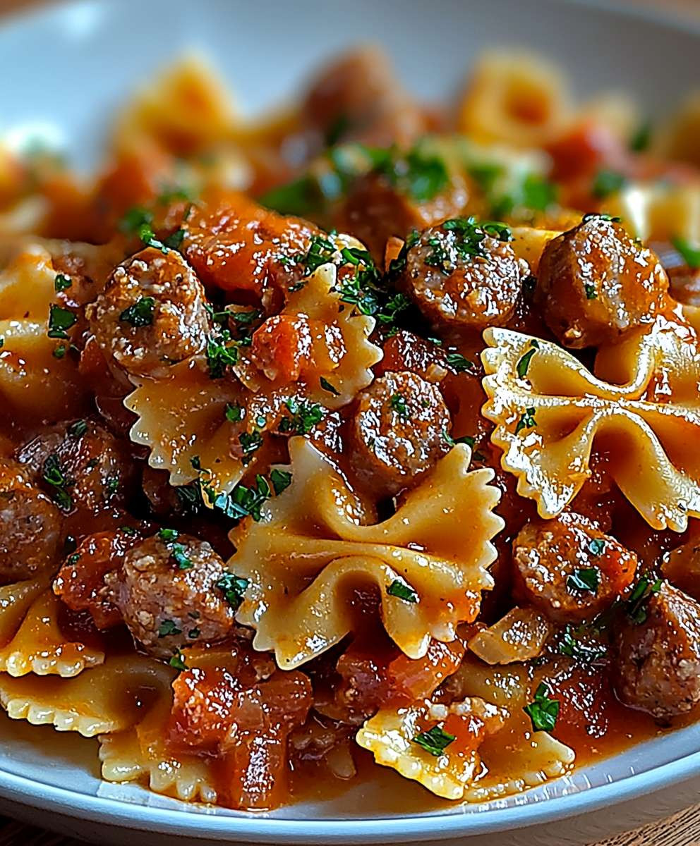 Italian Sausage Bow Tie Pasta