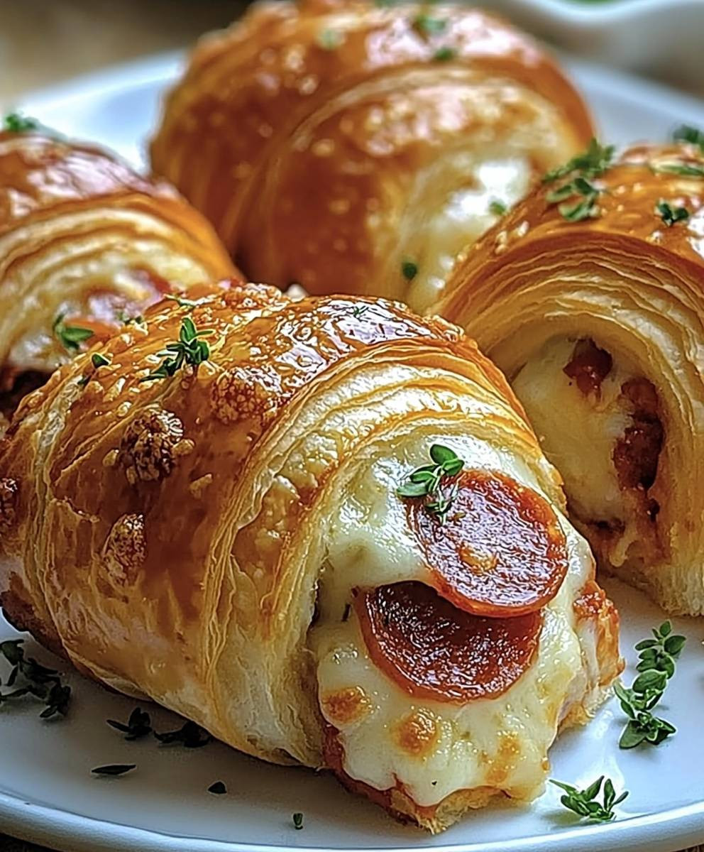 Mozzarella Pepperoni Croissant Rolls