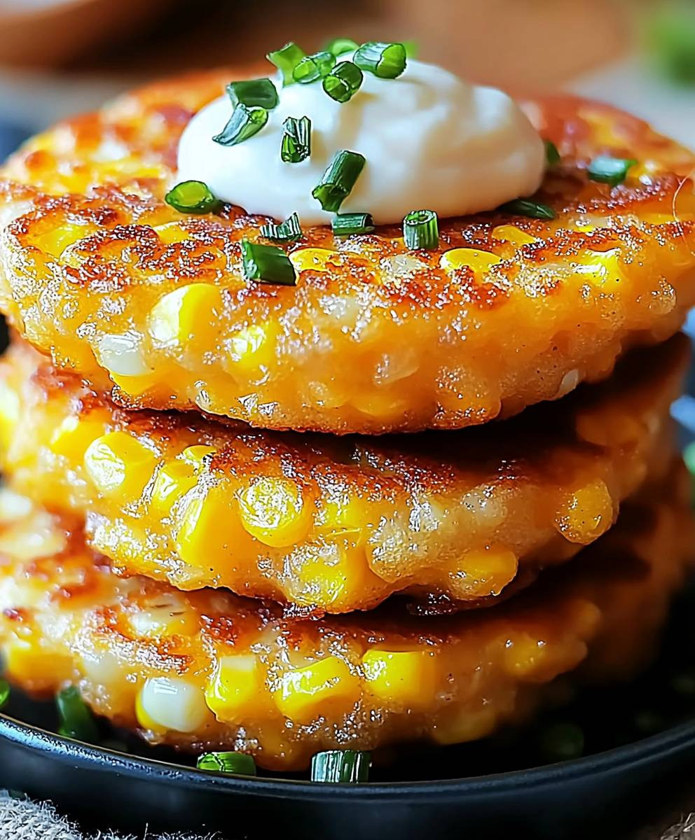 Crispy Cheesy Corn Fritters