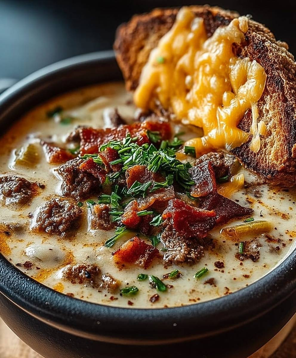 Philly Cheesesteak Soup