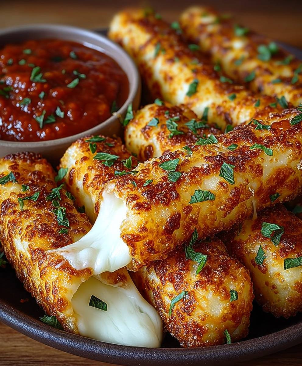 Crispy Golden Mozzarella Sticks