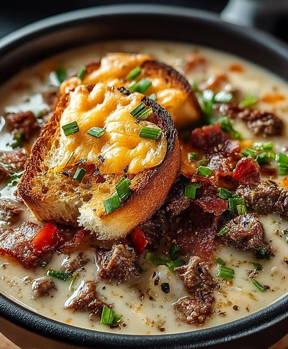 Philly Cheesesteak Soup