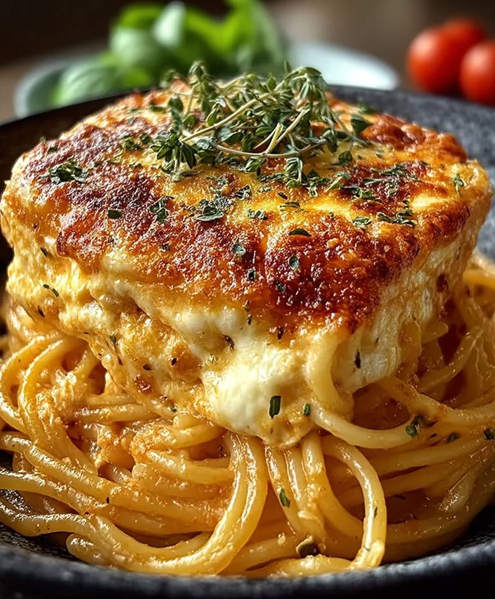 Cream Cheese Spaghetti Casserole