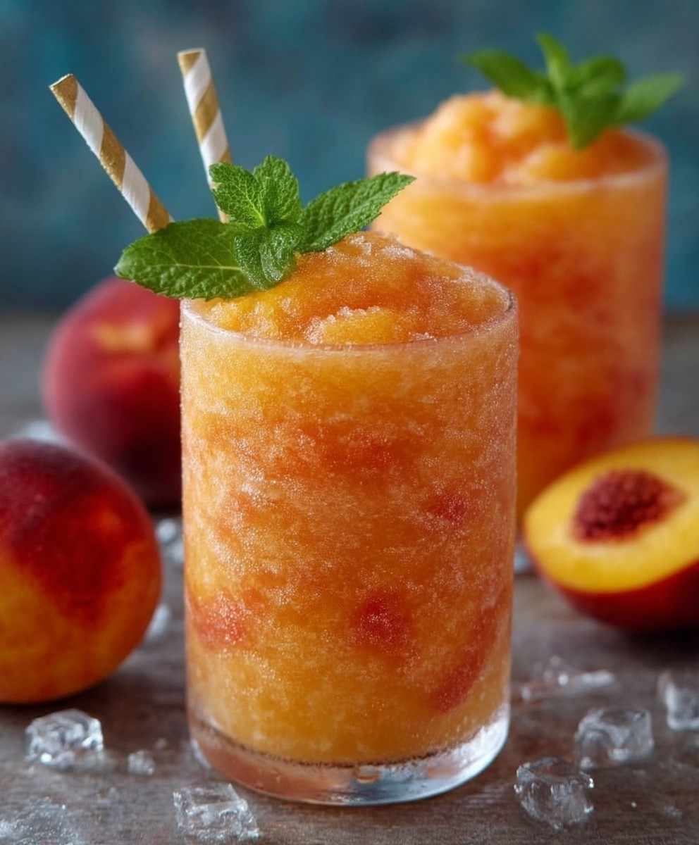 Peach Lemonade Slush