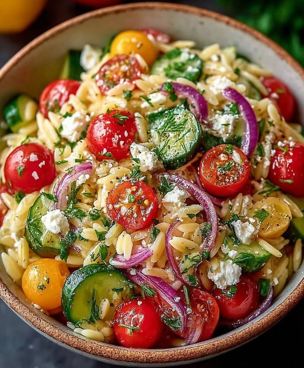Lemon Orzo Pasta Salad