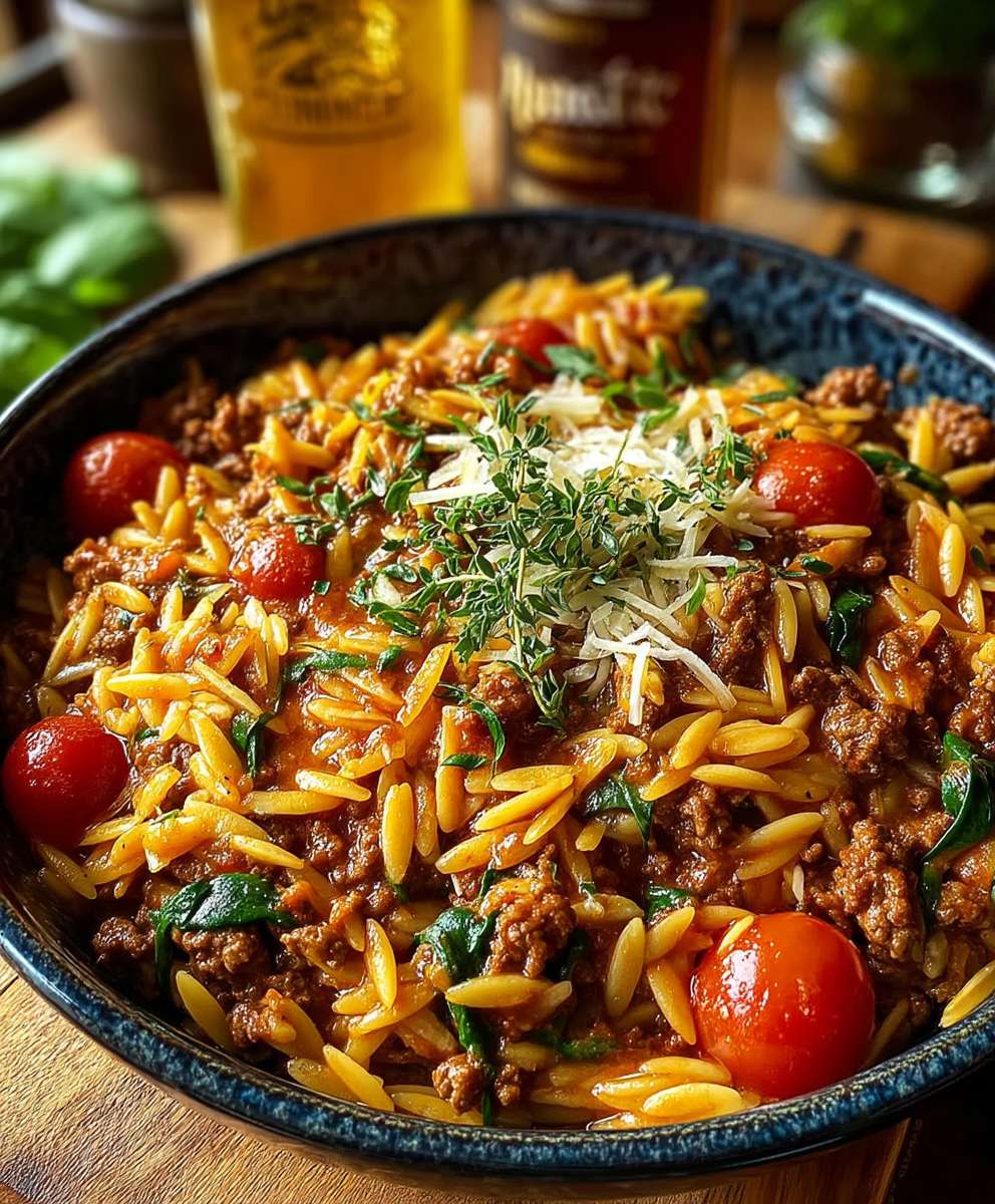 Ground Beef Orzo