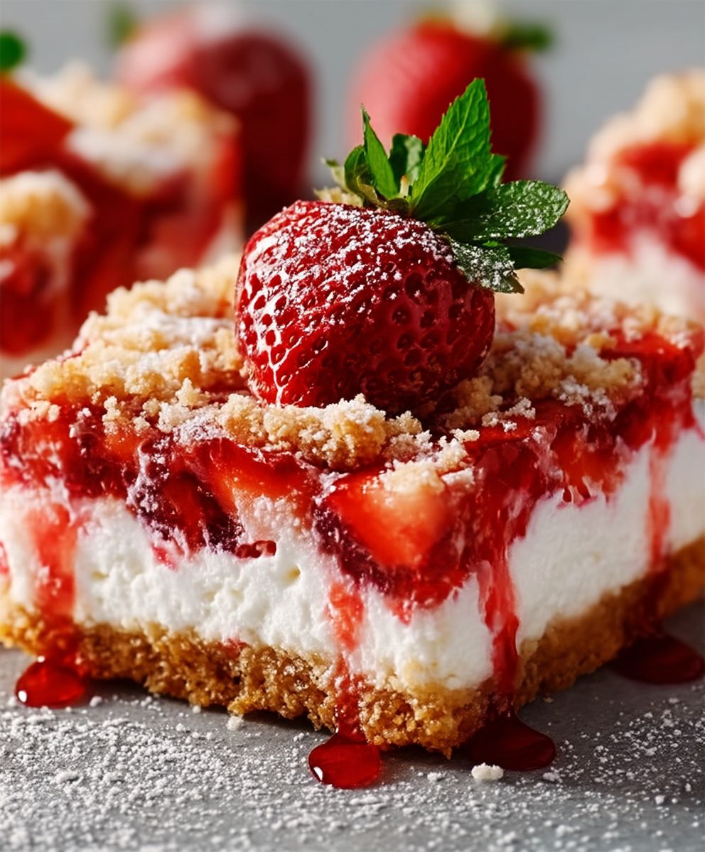 Strawberry shortcake bars