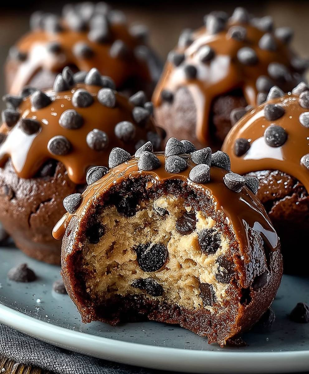 Cookie Dough Brownie Bombs