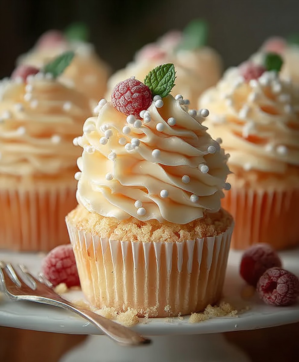 Peach Bellini Cupcakes