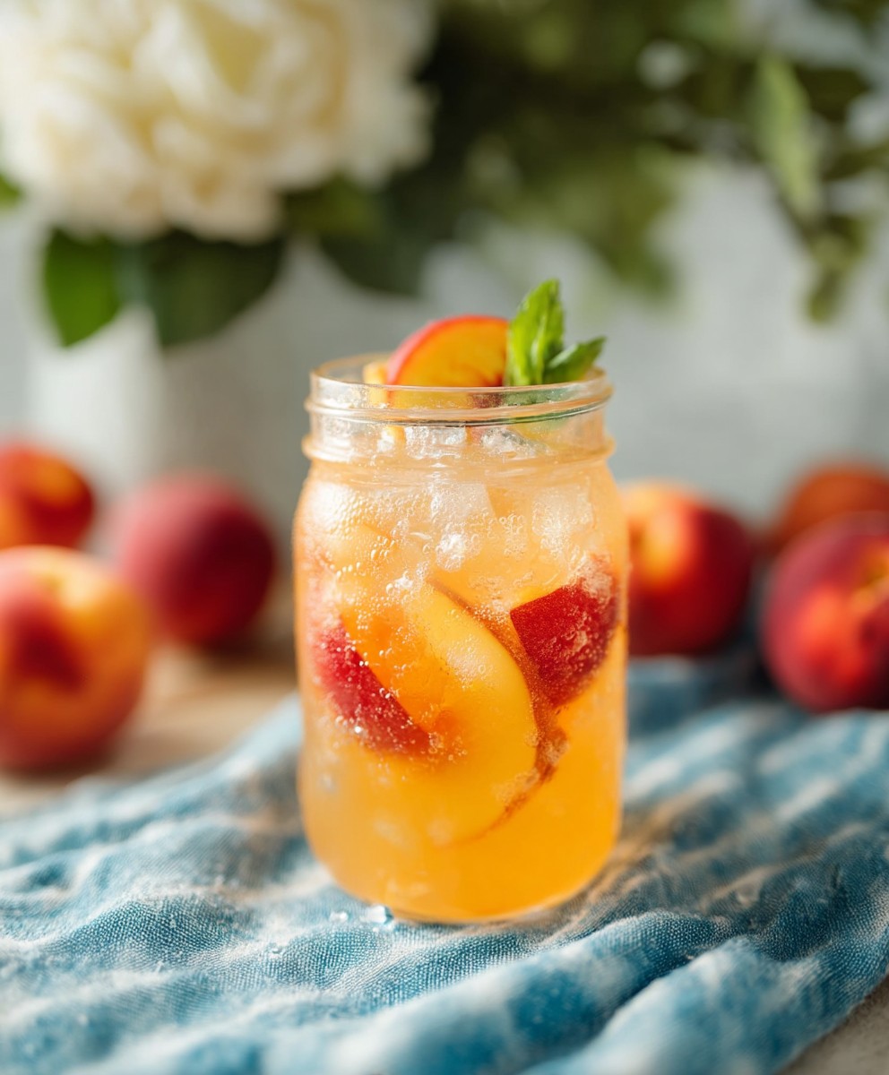 Peach Lemonade Summer Drink
