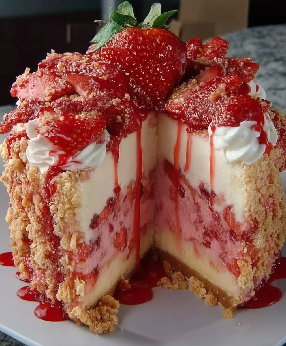 Strawberry Crunch Cheesecake