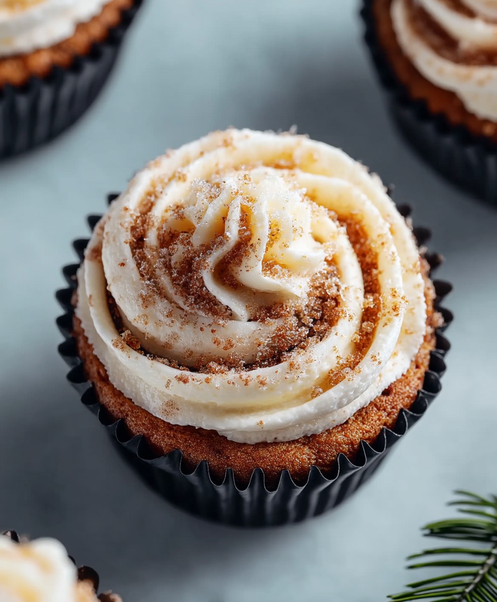 Cinnamon roll cupcakes