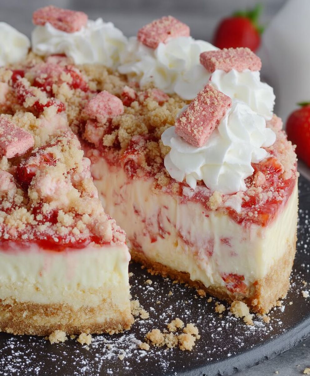 Strawberry Crunch Cheesecake