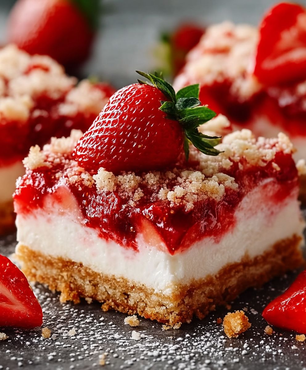 Strawberry shortcake bars