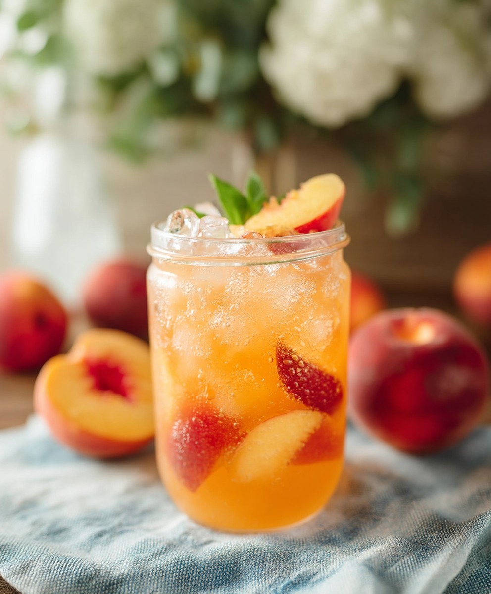Peach Lemonade Summer Drink