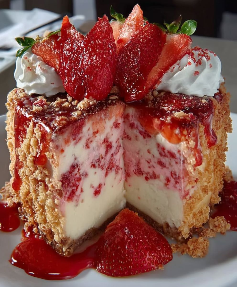 Strawberry Crunch Cheesecake