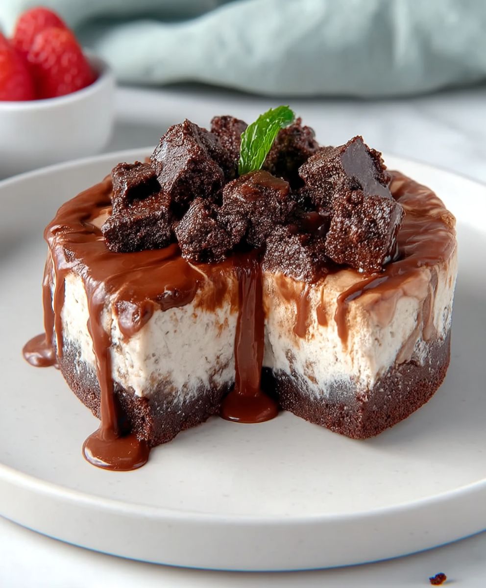 Frozen Brownie Ice Cream Cake