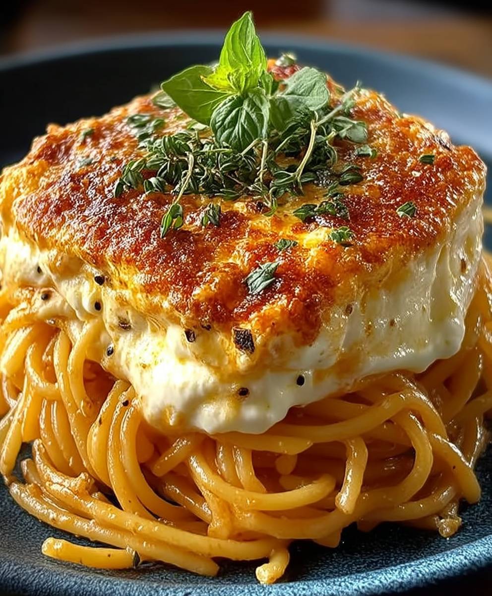 Cream Cheese Spaghetti Casserole
