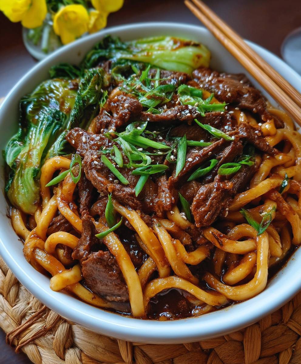 Black Pepper Beef Udon