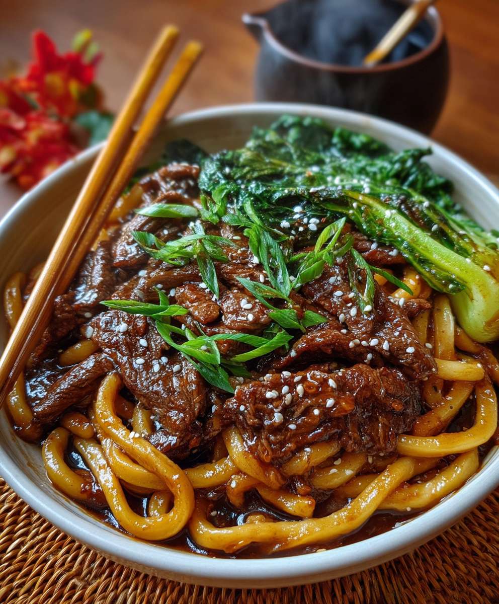 Black Pepper Beef Udon