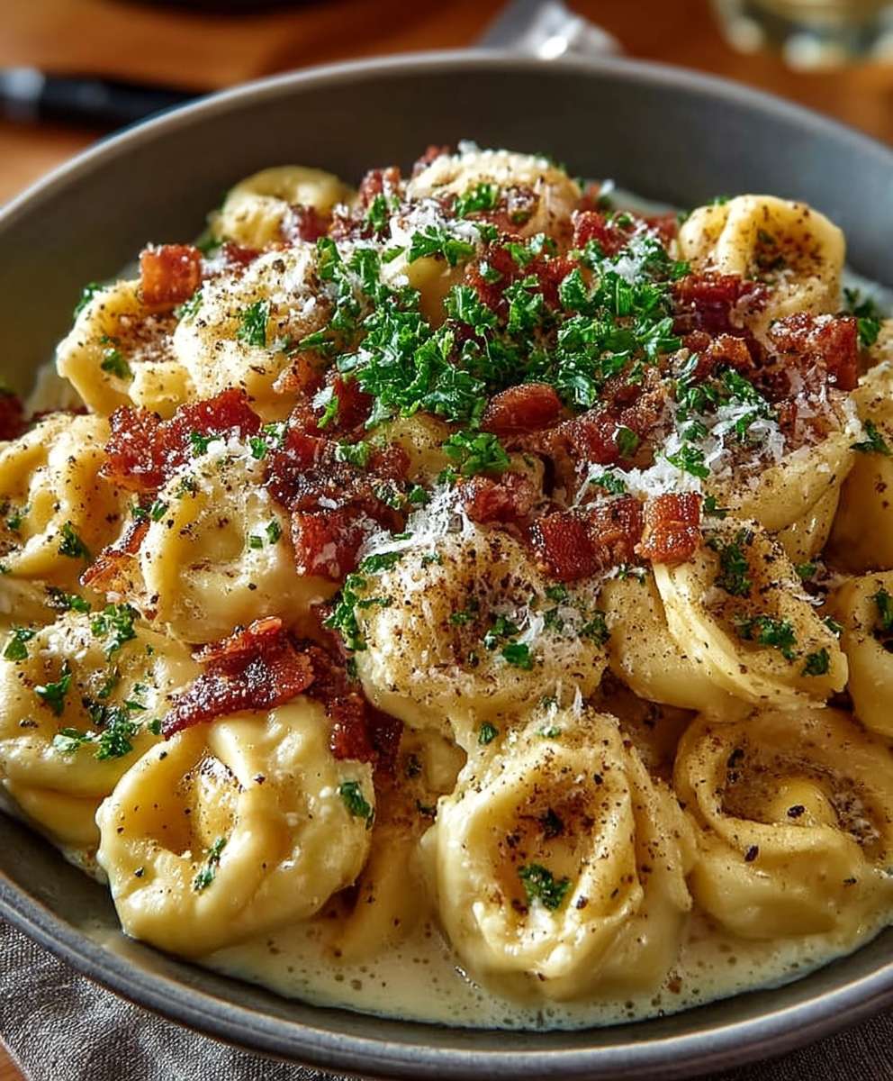 Creamy Tortellini Carbonara