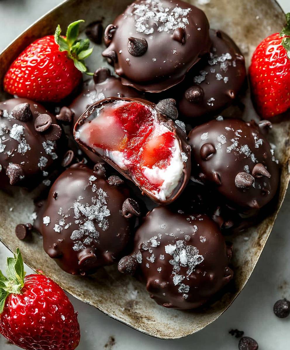 Chocolate Strawberry Yogurt Bites