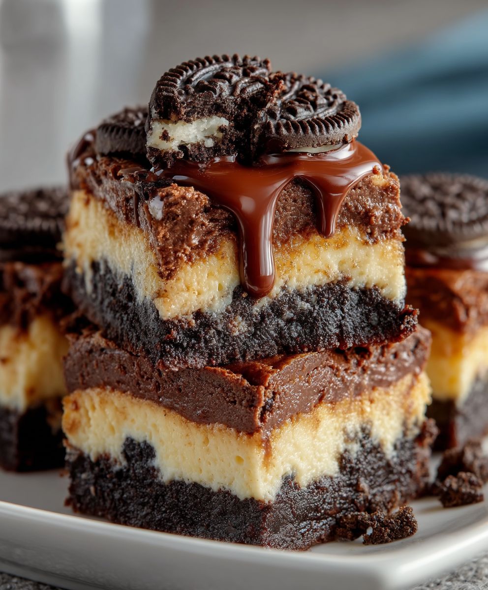 Brownie cheesecake bars