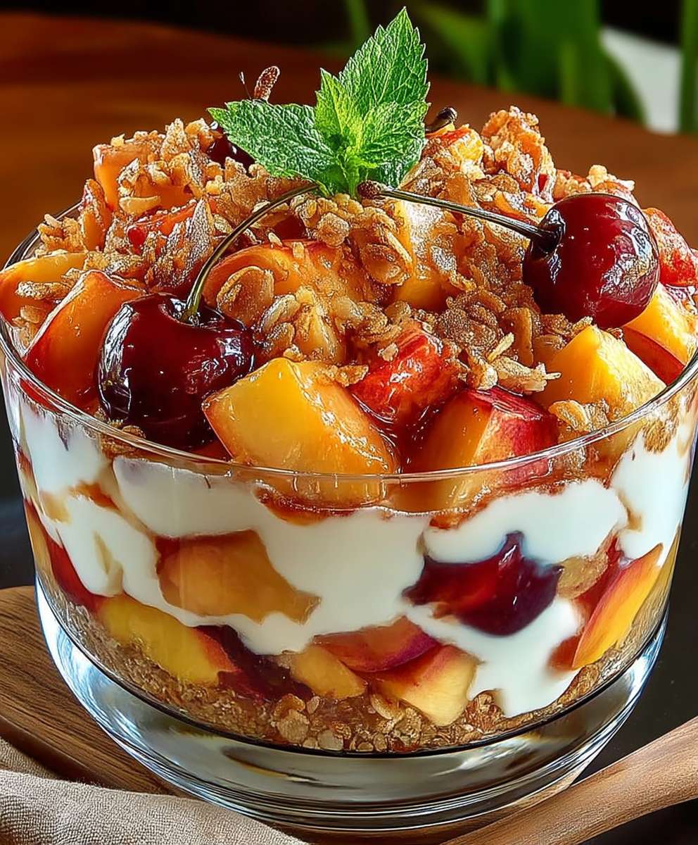 Peach cobbler cheesecake salad