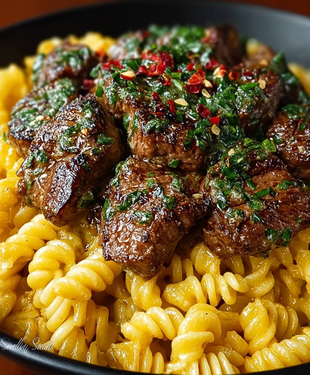 Garlic Butter Steak Pasta