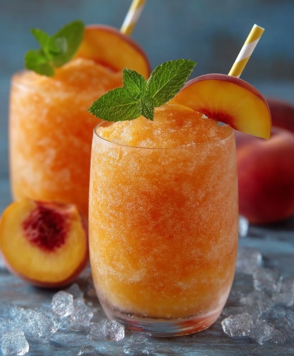 Peach Lemonade Slush