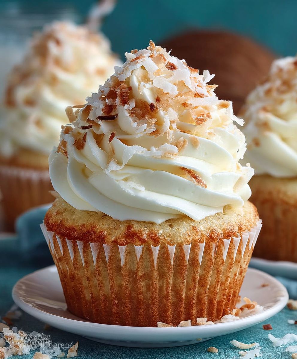 Coconut cream pie cupcakes