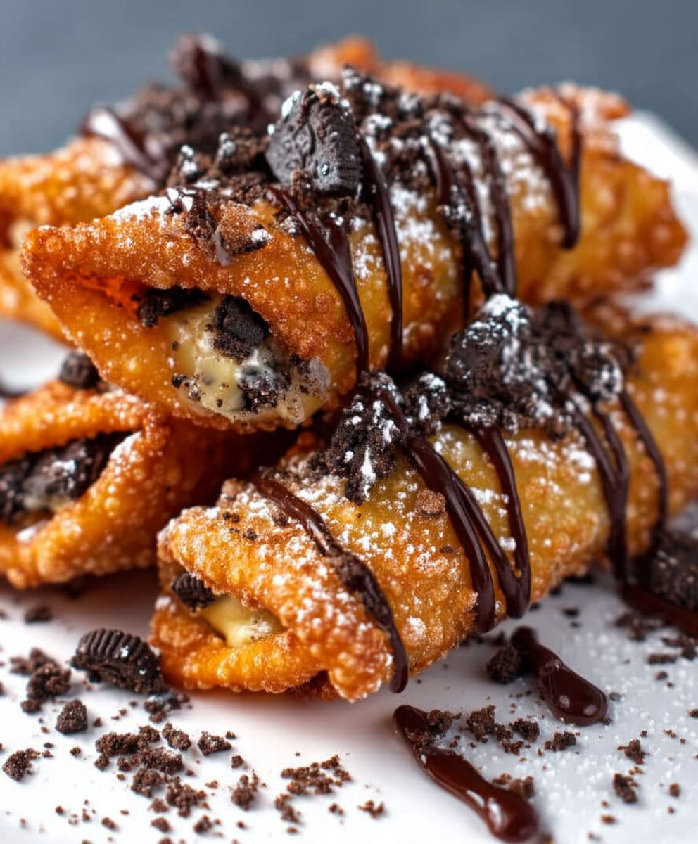 Fried Oreo Egg Rolls